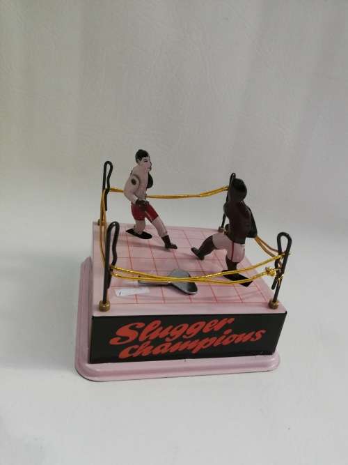 Rare mint condition Sluggers champion tin toy with key winds up working!!!!!!