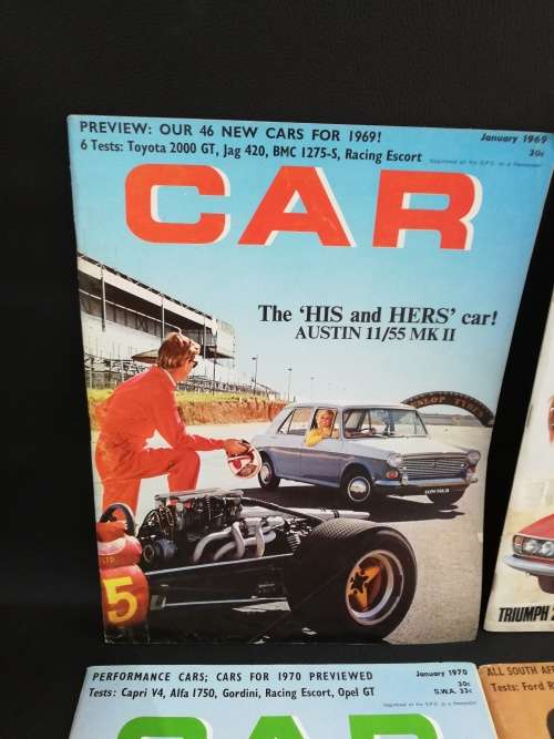Rare  Car magazines from 1961 to 1970s bid for all