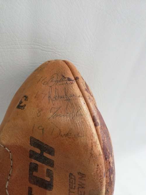 Rare vintage leather SPRINGBOK ball signed SA vs France!!!!!!!