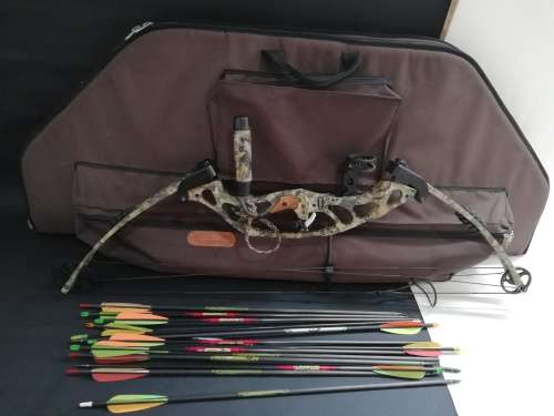 HOYT USA ZR200 COMPOND BOW with bag and a collection of arrows bid for all bow in good condition!!!!