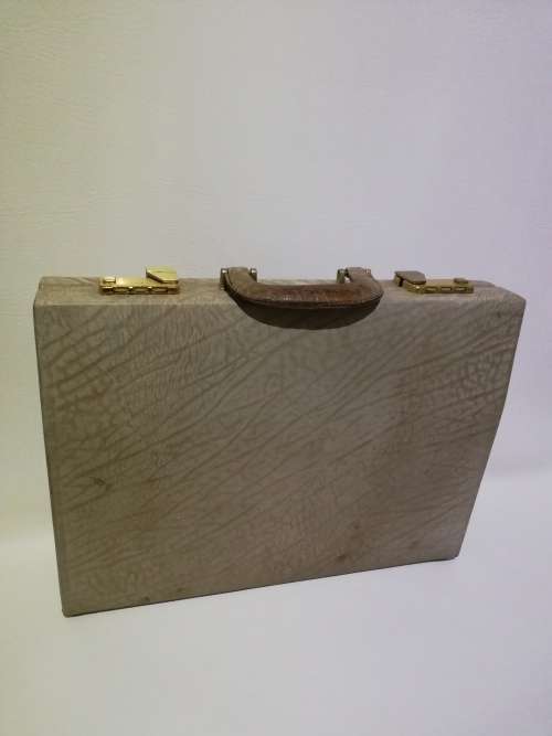 Genuine Leather Briefcase Attaché with Original Swiss Amiet Combination Lock!!!!