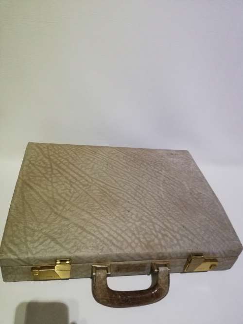 Genuine Leather Briefcase Attaché with Original Swiss Amiet Combination Lock!!!!
