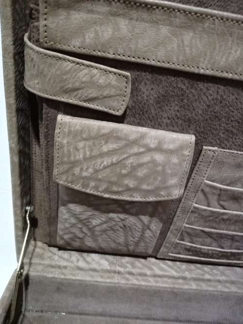 Genuine Leather Briefcase Attaché with Original Swiss Amiet Combination Lock!!!!