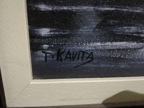 Beautiful Original oil on board painting by T. Kavita size 47cm x 60cm