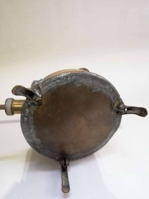 Rare mini vintage brass fold up stove not tested!!!!