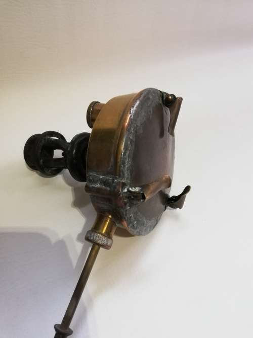 Rare mini vintage brass fold up stove not tested!!!!