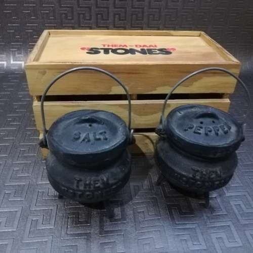 Solid Salt and pepper cast iron holders!!!