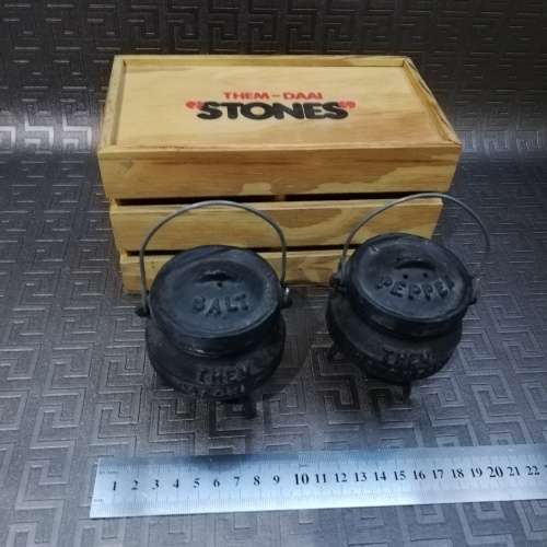 Solid Salt and pepper cast iron holders!!!