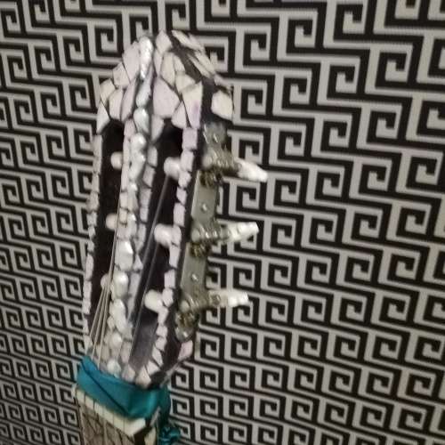 BEAUTIFUL LARGE MOSAIC ONE OF ITS KIND GITUAR WORKING!!!!!