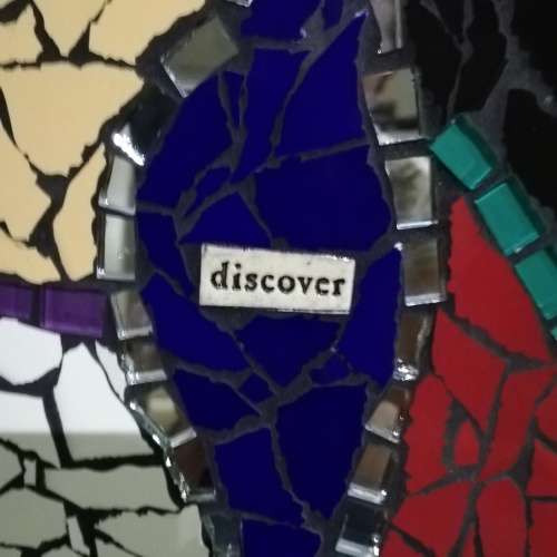 BEAUTIFUL LARGE MOSAIC ONE OF ITS KIND GITUAR WORKING!!!!!