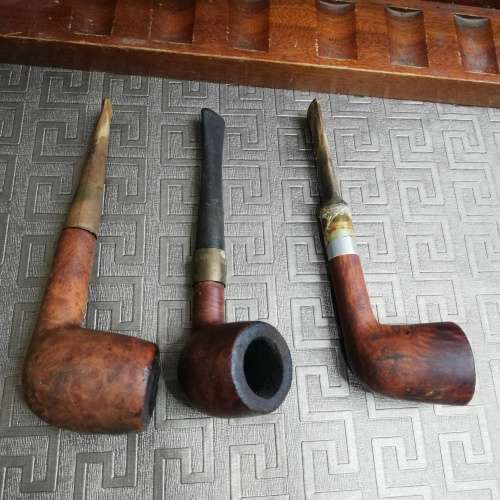 Vintage large wooden pipe stand with smoking pipes did for all!!!!!