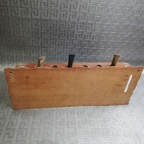 Vintage large wooden pipe stand with smoking pipes did for all!!!!!