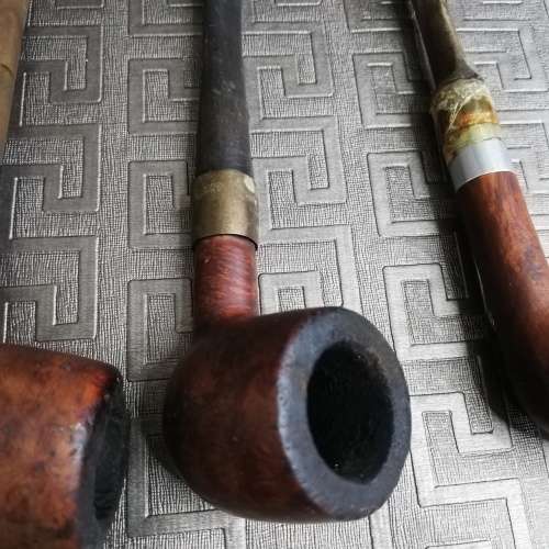 Vintage large wooden pipe stand with smoking pipes did for all!!!!!
