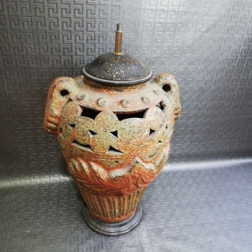 Solid vintage pottery light 54cm tall highly detailed!!!!