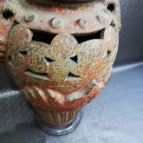 Solid vintage pottery light 54cm tall highly detailed!!!!