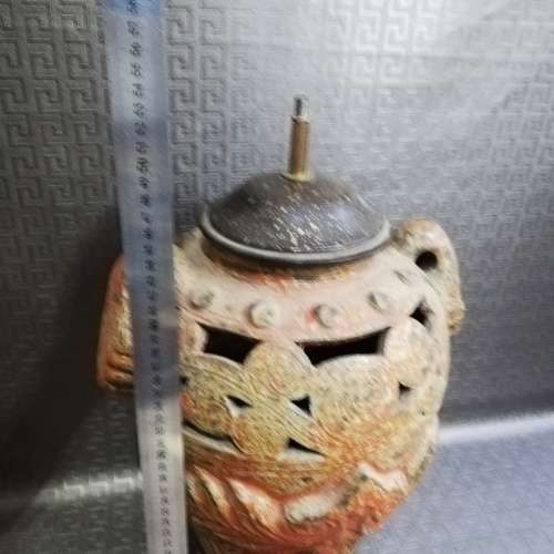 Solid vintage pottery light 54cm tall highly detailed!!!!
