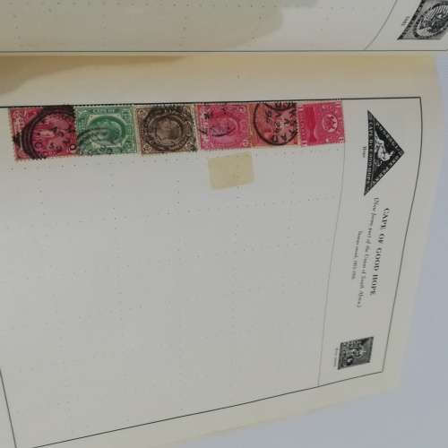 RARE STAMP ALBUM WITH A PENNY BLACK STAMP AND CAPE OF GOOD HOPE RHODESIA AND MANY MORE!!!!!!