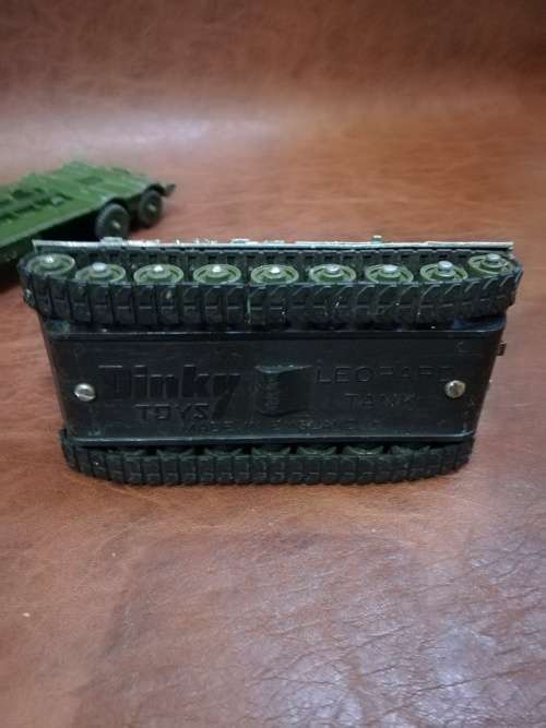 VINTAGE DINKY TOYS TRUCK TANK TRAILER AND TANK BID FOR ALL!!