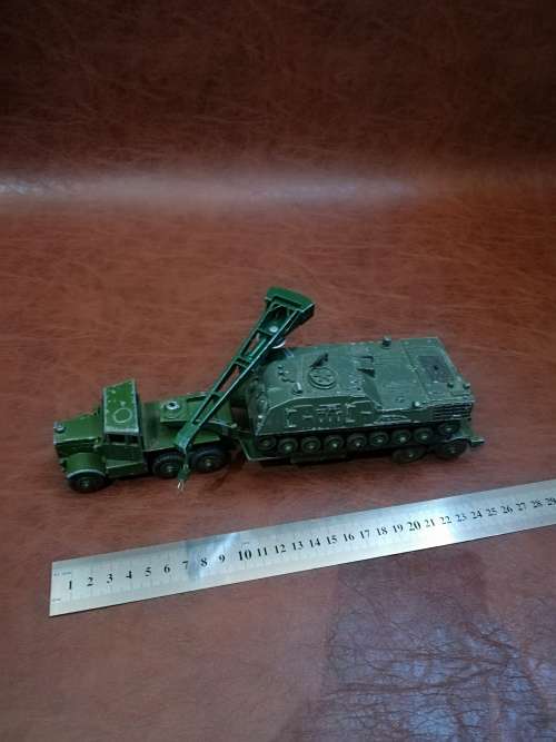 VINTAGE DINKY TOYS TRUCK TANK TRAILER AND TANK BID FOR ALL!!