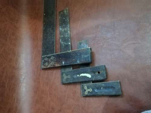 Vintage brass and wooden squares bid for all!!!