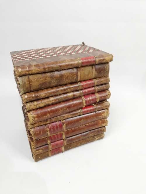 Vintage collection of Leather bound book`s bid for all!!!!