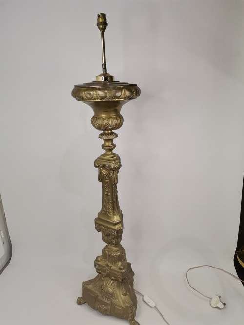 109Cm LARGE STUNNING HIGHLY DETAILED BRASS LAMP WORKING!!!!!!