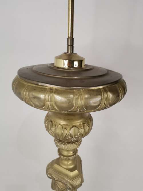 109Cm LARGE STUNNING HIGHLY DETAILED BRASS LAMP WORKING!!!!!!