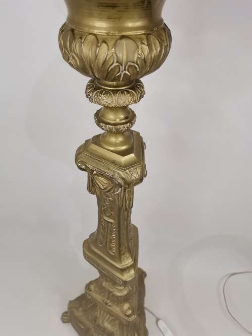 109Cm LARGE STUNNING HIGHLY DETAILED BRASS LAMP WORKING!!!!!!