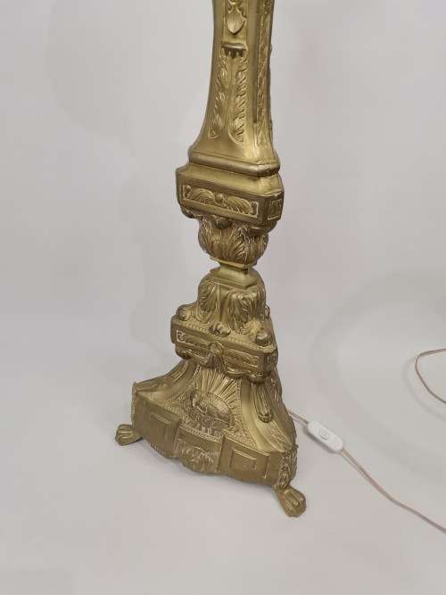 109Cm LARGE STUNNING HIGHLY DETAILED BRASS LAMP WORKING!!!!!!