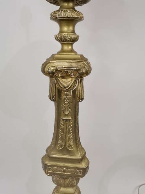 109Cm LARGE STUNNING HIGHLY DETAILED BRASS LAMP WORKING!!!!!!