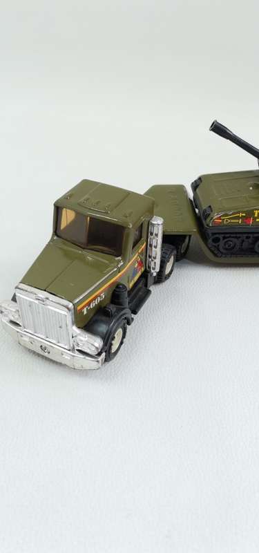 RARE BUDDY L TRUCK TRAILER AND TANK TIN PLATE TOYS MADE IN JAPAN !!!!!