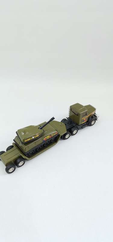 RARE BUDDY L TRUCK TRAILER AND TANK TIN PLATE TOYS MADE IN JAPAN !!!!!