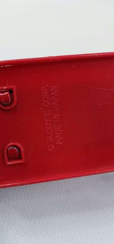VINTAGE BUDDY L FIRE TRUCK AND TRAILER MADE IN JAPAN TIN PLATE AND PLASTIC