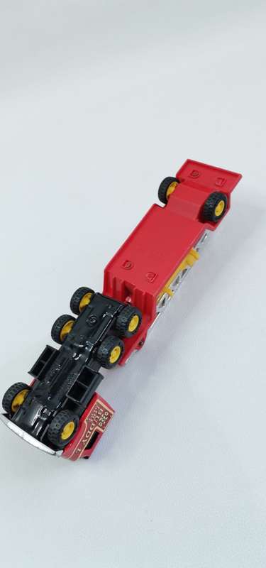 VINTAGE BUDDY L FIRE TRUCK AND TRAILER MADE IN JAPAN TIN PLATE AND PLASTIC
