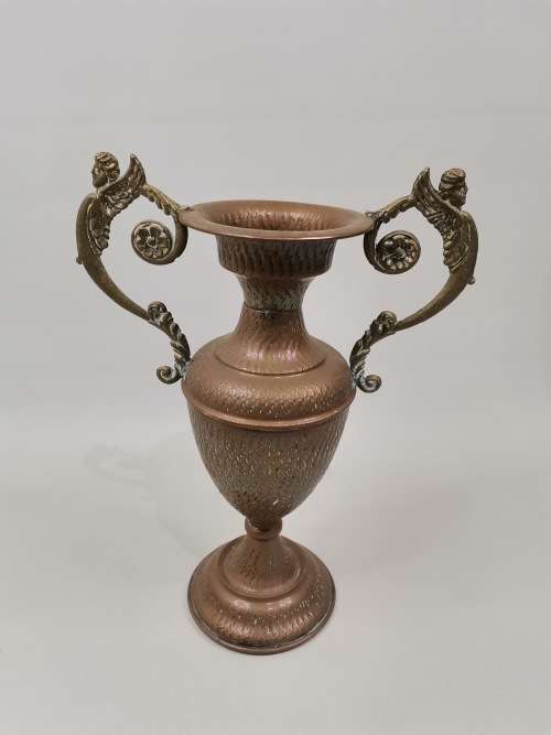 Absolutely beautiful vintage art deco copper and brass vase 32cm Large!!!!