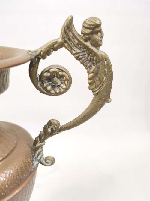 Absolutely beautiful vintage art deco copper and brass vase 32cm Large!!!!