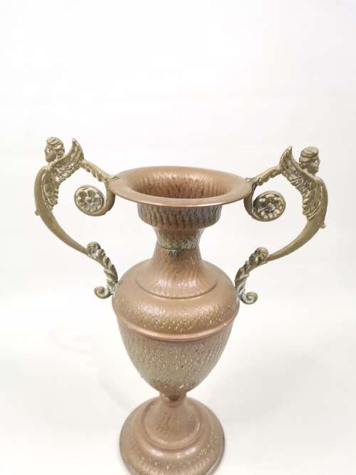 Absolutely beautiful vintage art deco copper and brass vase 32cm Large!!!!