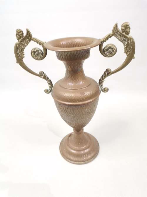 Absolutely beautiful vintage art deco copper and brass vase 32cm Large!!!!