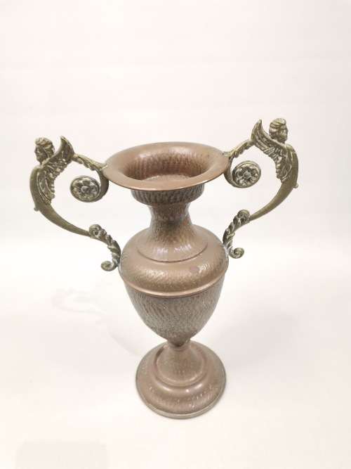 Absolutely beautiful vintage art deco copper and brass vase 32cm Large!!!!