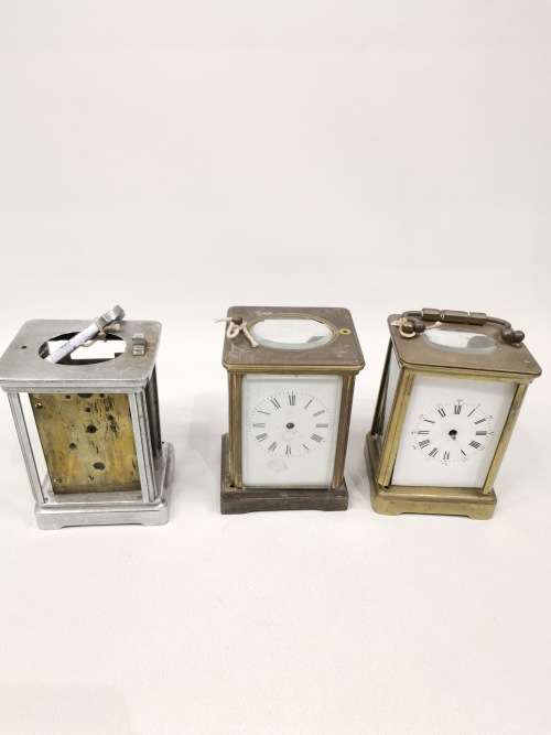 VINTAGE BRASS FRENCH CLOCKS FOR SPARES BID FOR ALL!!!