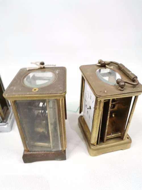 VINTAGE BRASS FRENCH CLOCKS FOR SPARES BID FOR ALL!!!