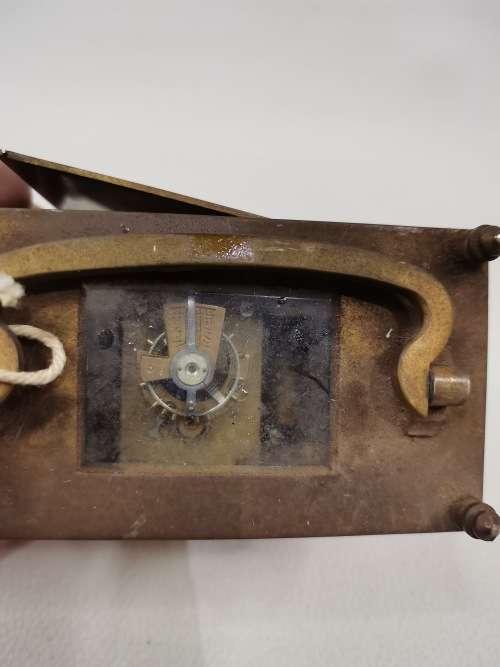 RARE VINTAGE BRASS MECANICAL CLOCK FRENCH MAKE NOT WORKING!!!!