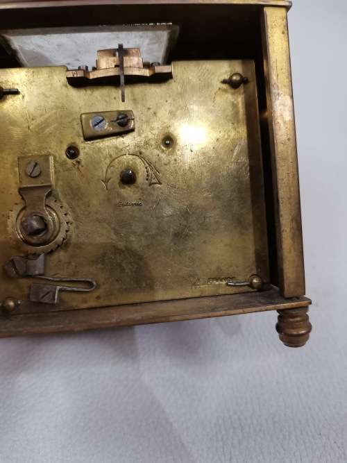 RARE VINTAGE BRASS MECANICAL CLOCK FRENCH MAKE NOT WORKING!!!!
