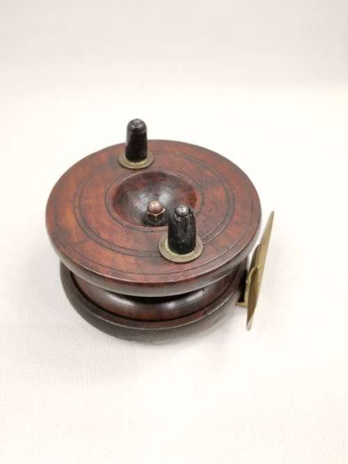 RARE WOODEN AND BRASS FISHING REAL!!!!!