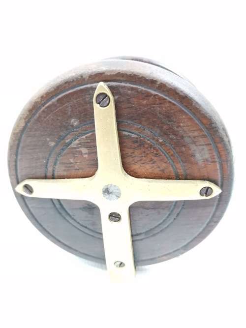 RARE WOODEN AND BRASS FISHING REAL!!!!!