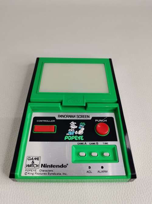 SUPER RARE NINTENDO GAME AND WATCH POPEYE 1983 PANORAMA SCREEN WORKING 100% ORIGINAL!!!!!!!!!