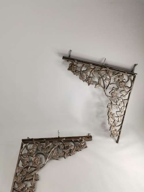 Vintage solid cast iron stands bid for both heavy solid!!!!