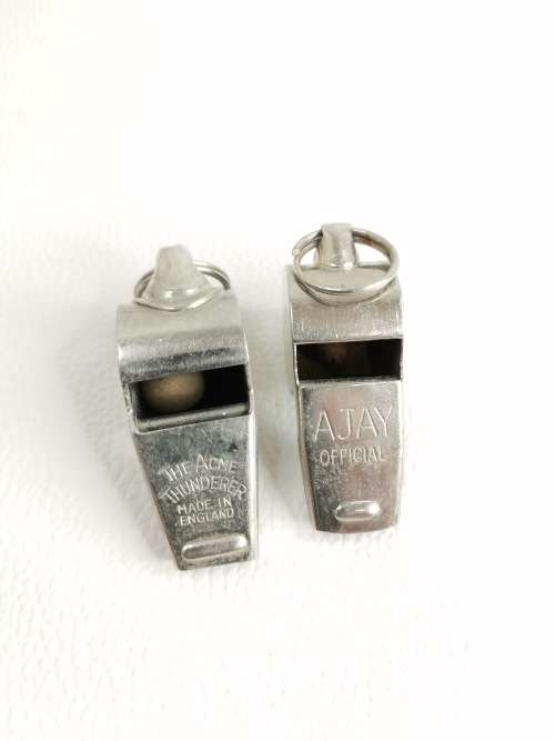 VINTAGE MADE IN ENGLAND WHISTLE BID FOR BOTH!!!