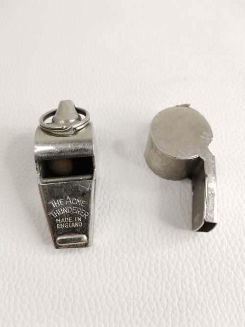 VINTAGE MADE IN ENGLAND WHISTLE BID FOR BOTH!!!