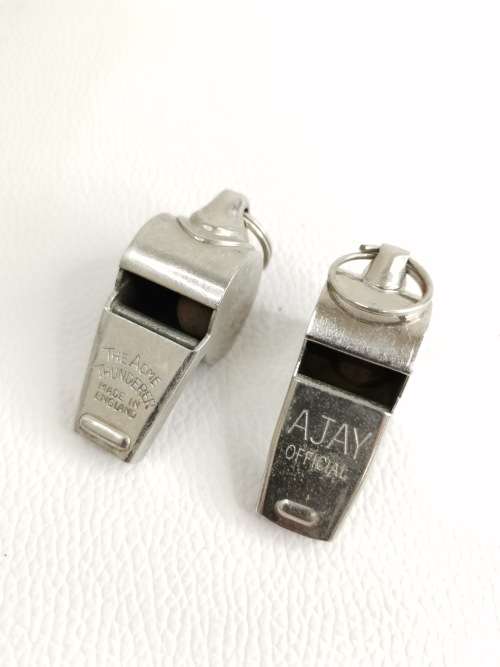 VINTAGE MADE IN ENGLAND WHISTLE BID FOR BOTH!!!